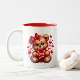 Valentine Hearts  Zweifarbige Tasse