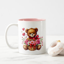 Valentine Hearts  Zweifarbige Tasse