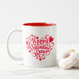 Valentine Hearts  Zweifarbige Tasse