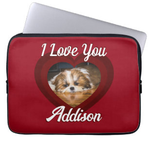 Valentine Herdhunde Liebe Benutzerdefiniert Foto-N Laptopschutzhülle