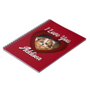 Valentine Herdhunde Liebe Benutzerdefiniert Foto-N Notizblock