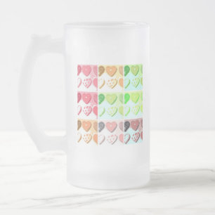 Valentine Herz Cookies Mattglas Bierglas
