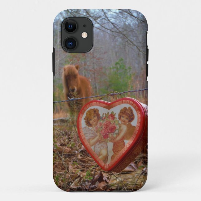 Valentine Herz Miniatur Case-Mate iPhone Hülle (Rückseite)