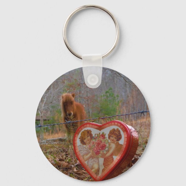 Valentine Herz Miniatur Schlüsselanhänger (Vorderseite)