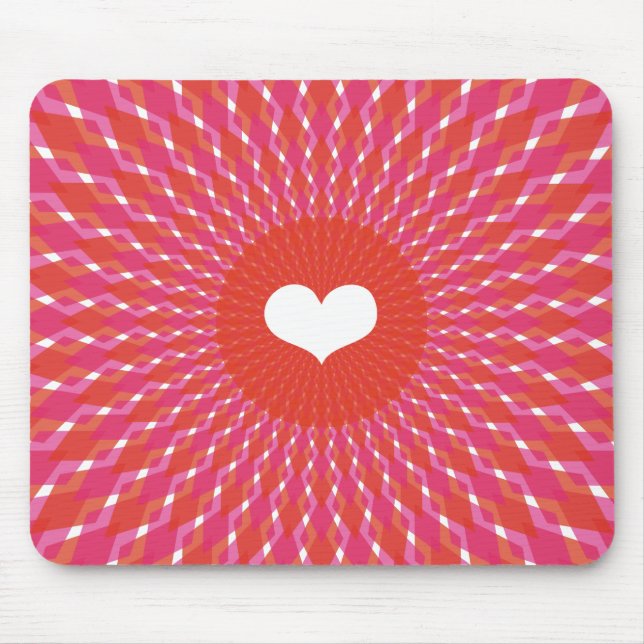 Valentine-Herz-Pop Mousepad (Vorne)