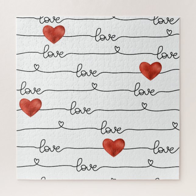 Valentine-Herzen: 3D-Liniendesign (Vertikal)
