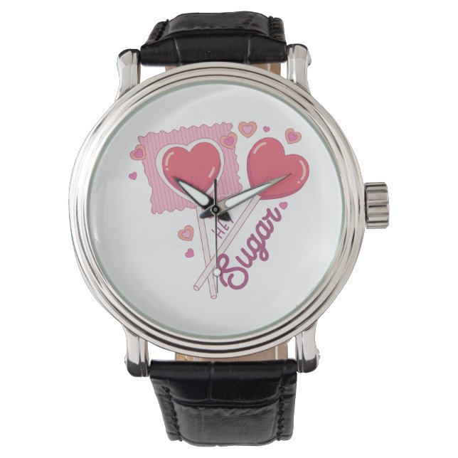 Valentine Hey Sugar Armbanduhr (Vorderseite)