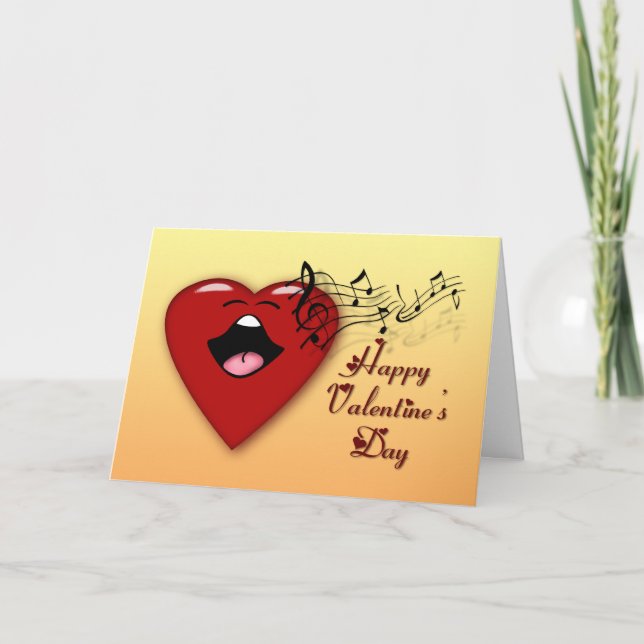 Valentine Holiday Card im Herzen Feiertagskarte (Vorderseite)