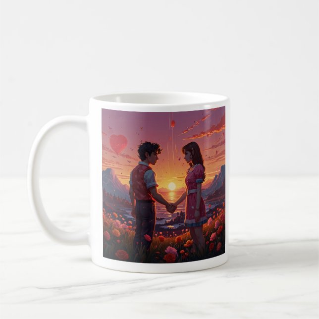 Valentine Horizont Liebe Kaffeetasse (Links)