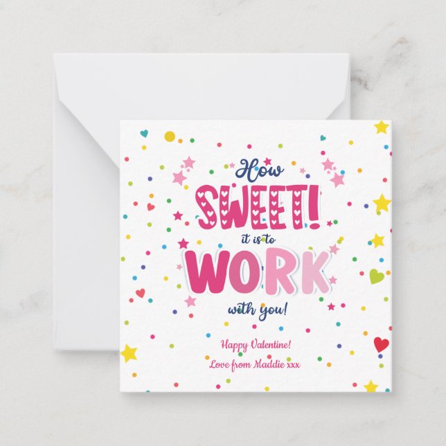 Valentine – How Sweet It Is Working With you Mitteilungskarte (Vorderseite)