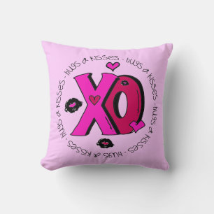 Valentine Hugs und Kisses Kissen