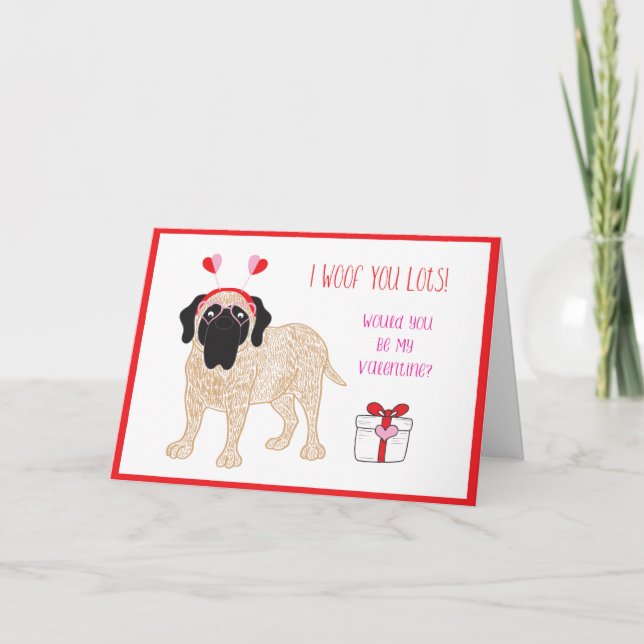 Valentine Hundekarte Karte (Vorderseite)