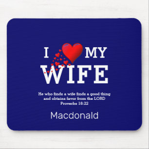 Valentine I LIEBE MEIN EHEFRAU Maus Pad Mousepad