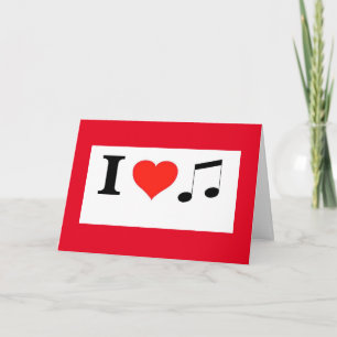 Valentine I Liebe Music and You Feiertagskarte