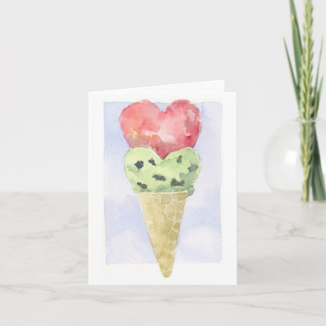 Valentine Ice Creme - Karte (Vorderseite)