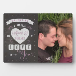 Valentine Ich werde immer & für immer lieben Sie F Fotoplatte