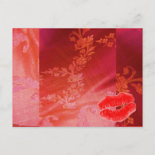 Valentine II Postcard Rot - individuell einstellba Feiertagspostkarte