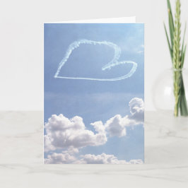 Valentine (innen leer) - Herz in der Sky Card Feiertagskarte