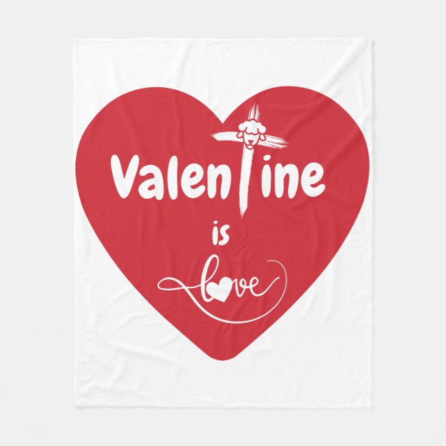 Valentine ist Fleece der Liebe (Vorderseite)