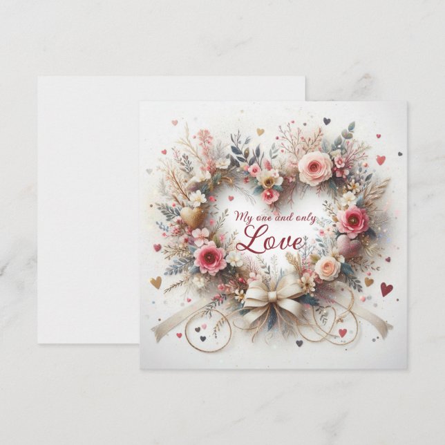 Valentine ist mein Einziger Karte (Vorne/Hinten)