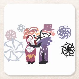 Valentine joy rechteckiger pappuntersetzer