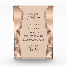 Valentine Jubiläum Rose Gold Romantisches Gedicht