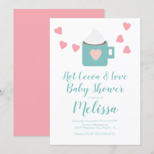 Valentine-Kakao-Lagerfeuer-Tasse Baby-Shower-Türki Einladung