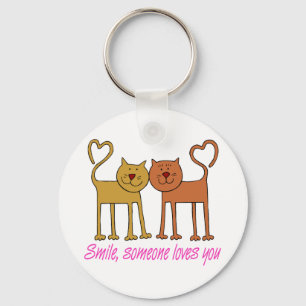 Valentine Katzen in der Liebe Schlüsselkette Schlüsselanhänger