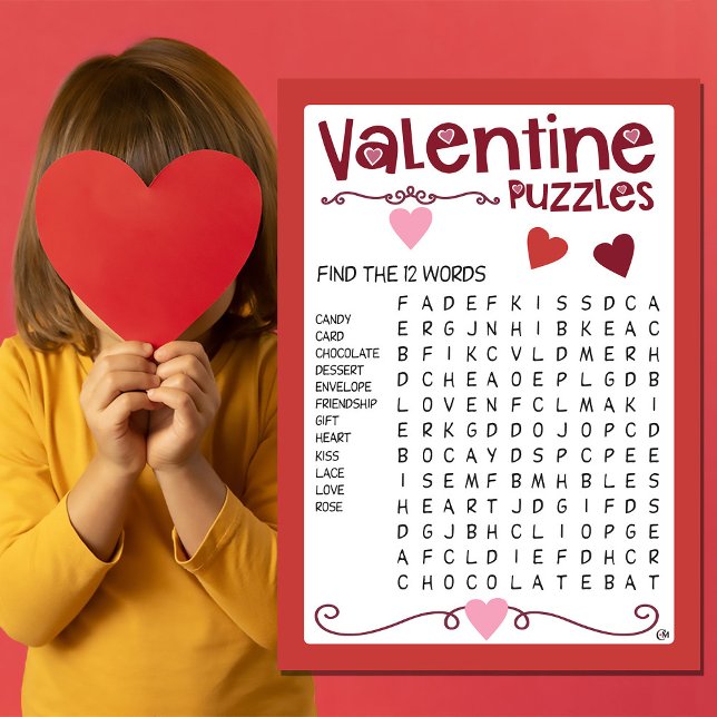 Valentine Kids Puzzles Aktivität Karte (Von Creator hochgeladen)