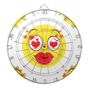 Valentine kiss Emoji Dartscheibe