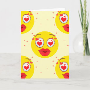 Valentine kiss Emoji Feiertagskarte