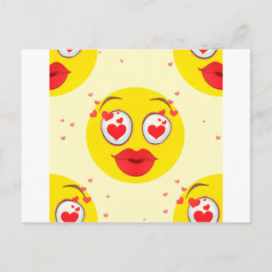 Valentine kiss Emoji Feiertagspostkarte