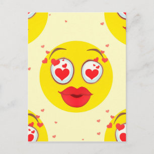 Valentine kiss Emoji Feiertagspostkarte