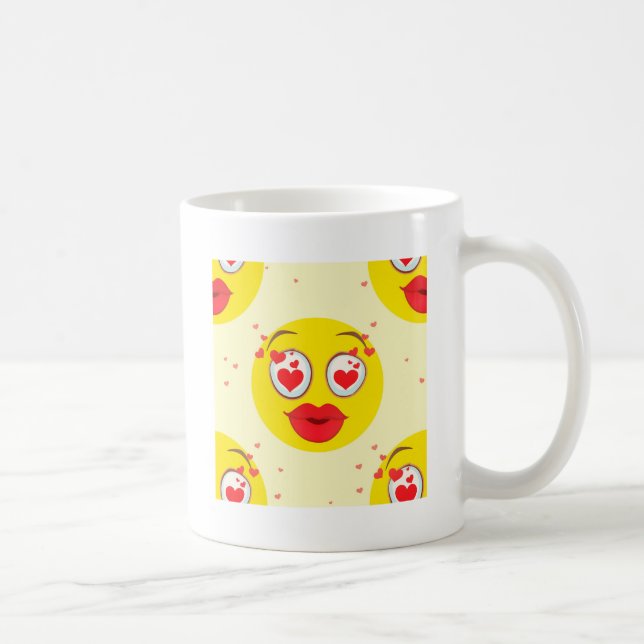 Valentine kiss Emoji Kaffeetasse (Rechts)