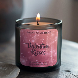Valentine Kisses Chic Valentine Candle Sticker