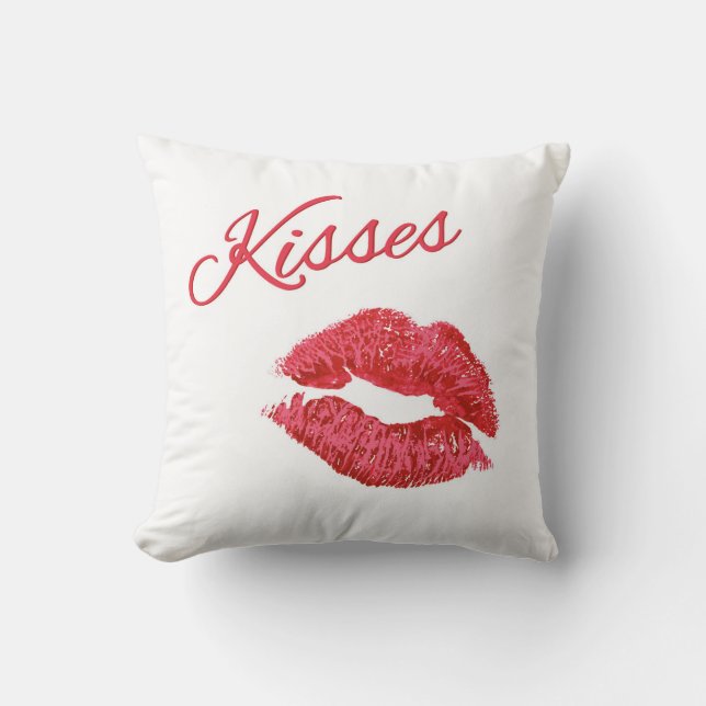 Valentine Kisses Pillow Kissen (Vorderseite)