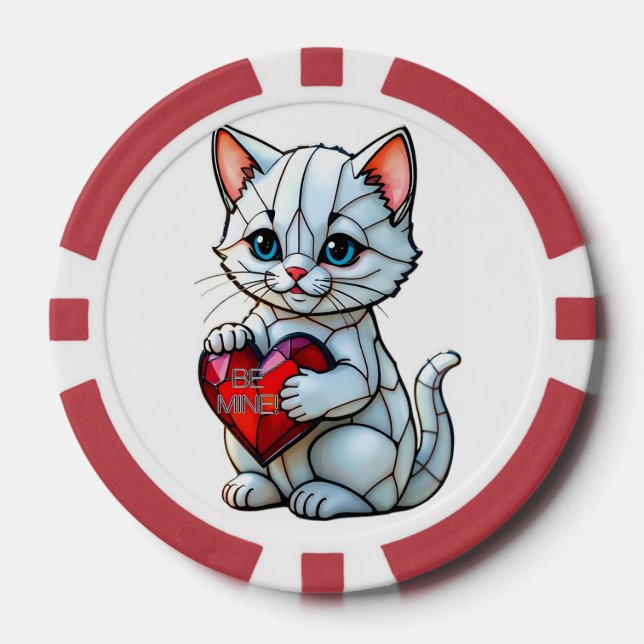 Valentine Kitty Pokerchips (Vorderseite)