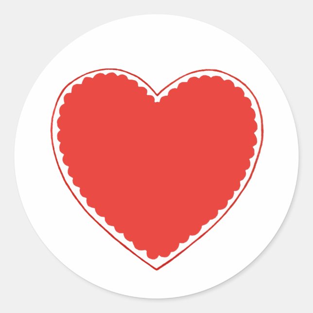 Valentine Klassischer Rundsticker Runder Aufkleber (Vorderseite)