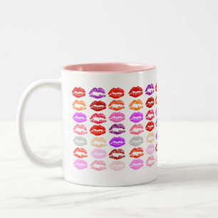 Valentine-Kuss-GetränkeTasse Zweifarbige Tasse