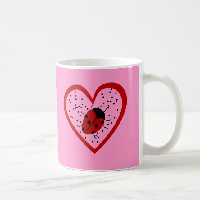 Valentine Ladybug Kaffeetasse (Rechts)