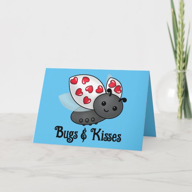 Valentine Ladybug Karte (Vorderseite)