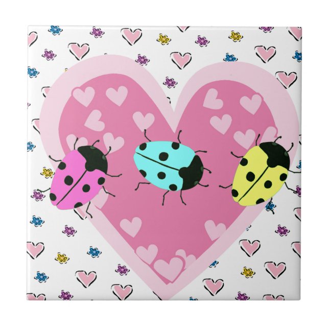 VALENTINE LADYBUGS FLIESE (Vorderseite)