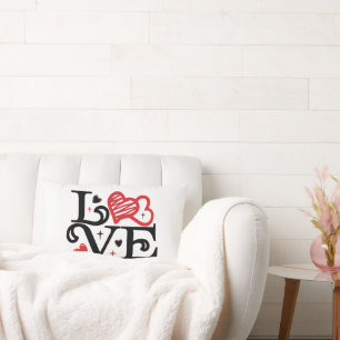 Valentine LIEBE Black Lendenkissen