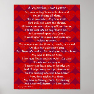 Valentine-Liebe-Buchstabe Poster