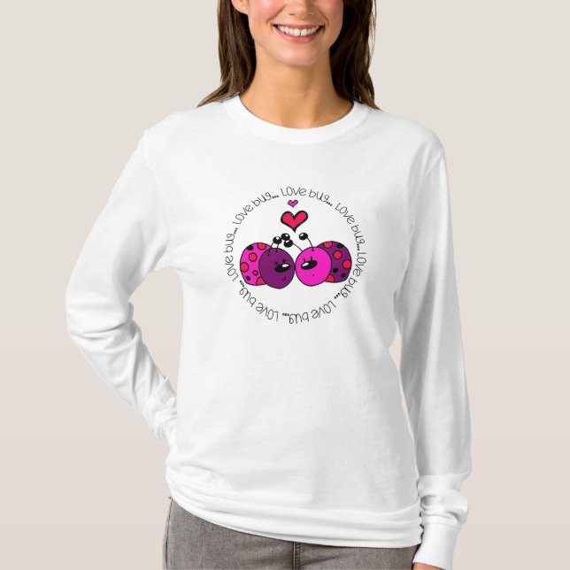 Valentine Liebe Bug T-Shirt (Vorderseite)