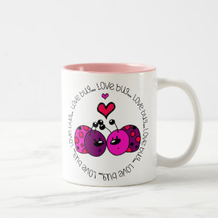 Valentine Liebe Bug Zweifarbige Tasse