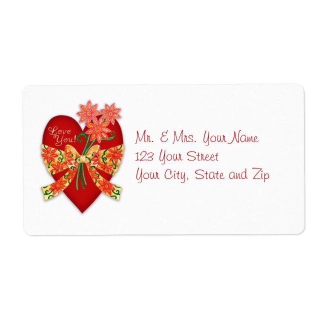 Valentine "Liebe du" Herz mit Bow (Vorne)