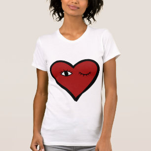 Valentine Liebe Eyes Herzkampfhemd T-Shirt
