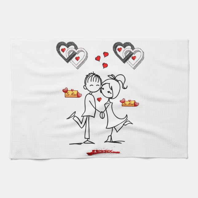 Valentine Liebe Handtuch (Horizontal)