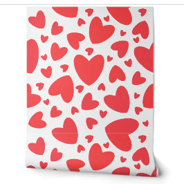 Valentine Liebe hört rot und weiß Tapete
